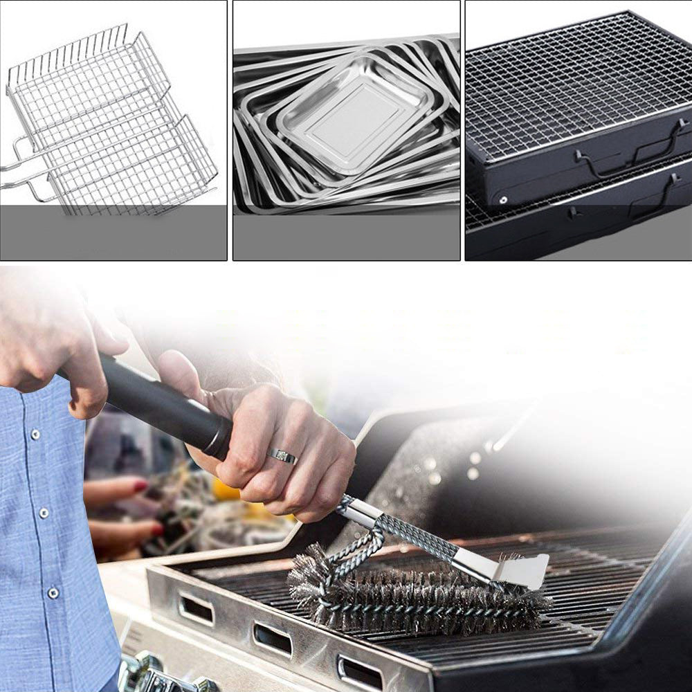 Premium BBQ Grill Brush and Scraper MOQ 5 Pcs