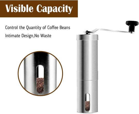 Portable Hand Coffee Bean Grinder Adjustable Knob Settings(Bulk 3 Sets)