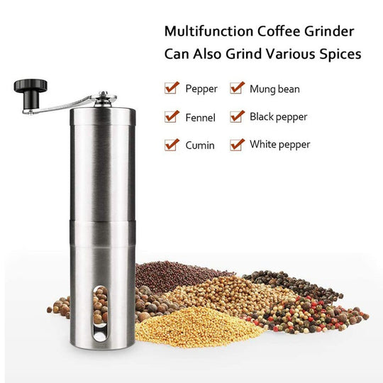 Portable Hand Coffee Bean Grinder Adjustable Knob Settings(Bulk 3 Sets)