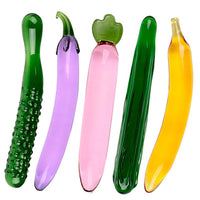Vegetable Crystal Glass Dildo for funtime(Bulk 3 Sets)