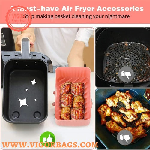 Wide shape Air Fryer Silicone Pot