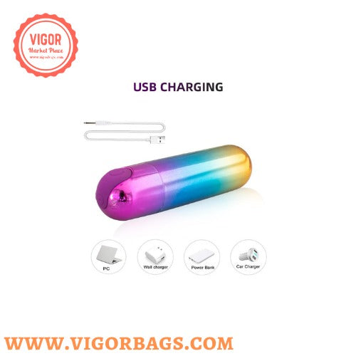 Rainbow Trim 10 Speed Micro USB Vibrator(10 Pack)