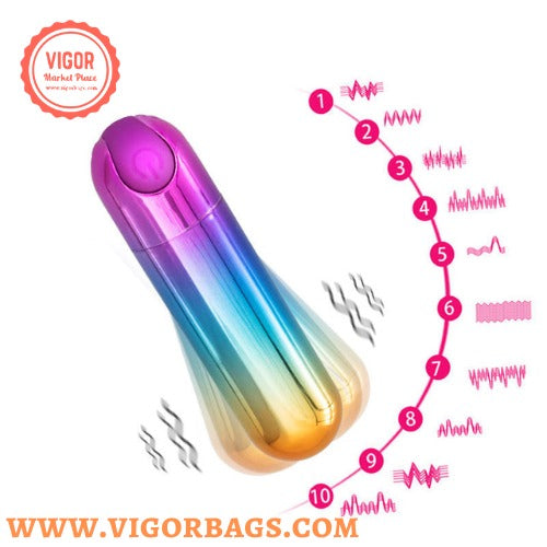 Rainbow Trim 10 Speed Micro USB Vibrator