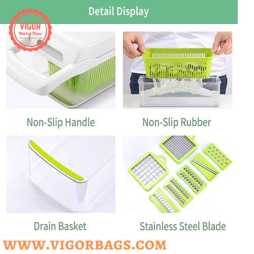 Professional Vegetable Slicer for Kitchen 12 in 1 (Bulk 3 Sets)