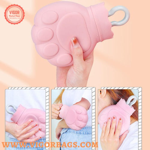 Cute Paw Shape Hot water stress relief warmer Bag