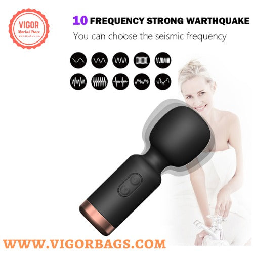 Super Sleek & Cute waterproof silicone 10 frequency vibrator