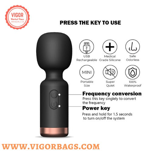 Super Sleek & Cute waterproof silicone 10 frequency vibrator