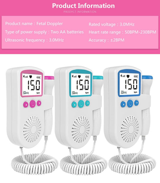 Fetal Doppler Baby Heart Monitor For Pregnancies