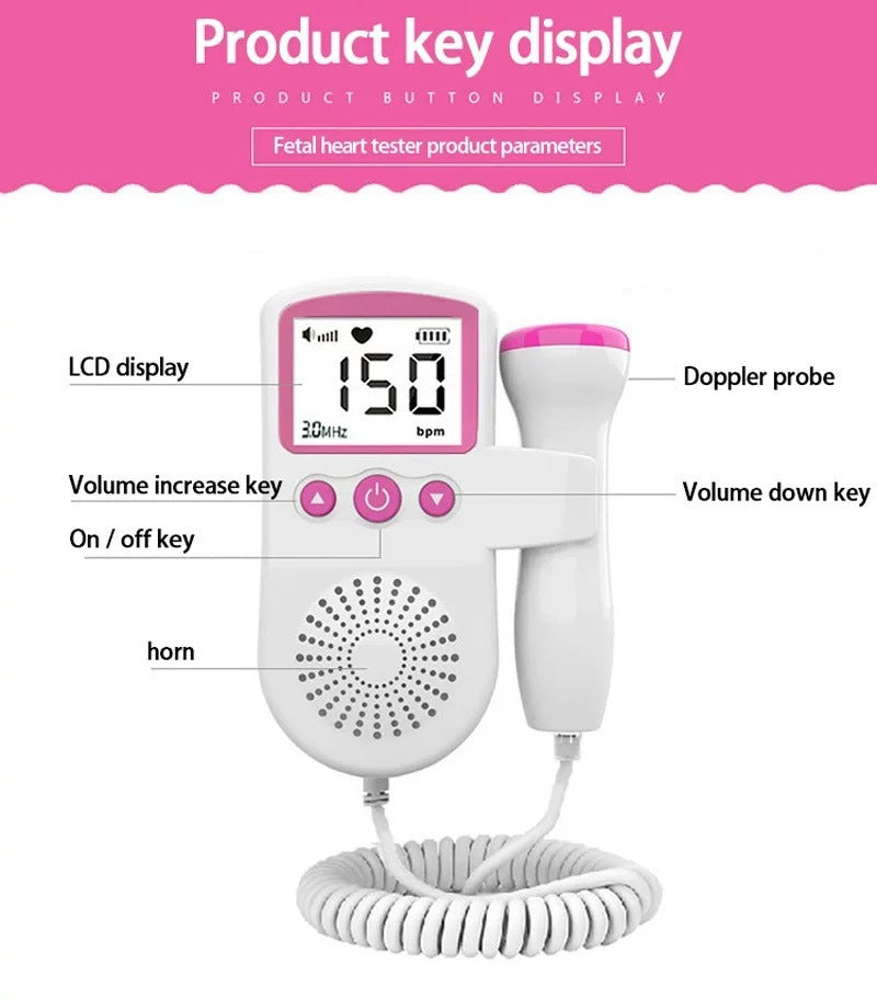 Fetal Doppler Baby Heart Monitor For Pregnancies