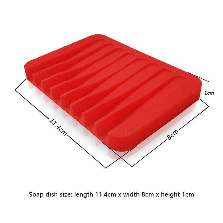 Premium Self Draining Design Silicone Soap Dish(Bulk 3 Sets)