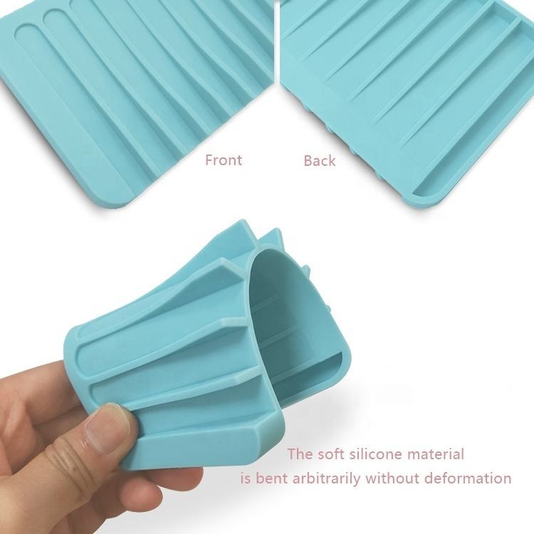 Premium Self Draining Design Silicone Soap Dish(Bulk 3 Sets)