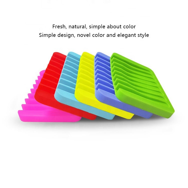 Premium Self Draining Design Silicone Soap Dish(Bulk 3 Sets)