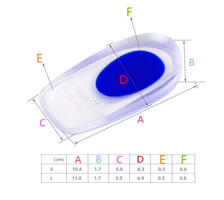 Silicone Gel Heel Protector Cups Plantar Personal Foot Care