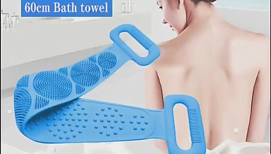 Exfoliating Personal Back Body Scrubber with Belt Handle Dual Sided