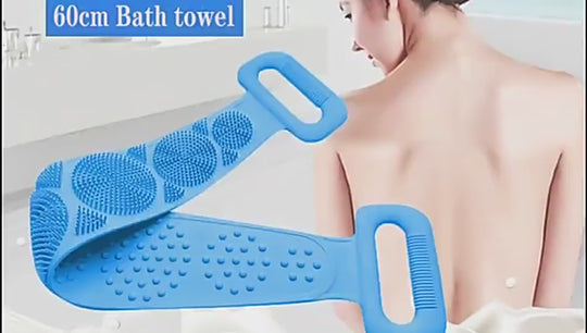 Exfoliating Personal Back Body Scrubber with Belt Handle Dual Sided