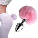 Bunny Tail Butt Plug Baby Pink Or White Variations - MOQ 10 Pcs