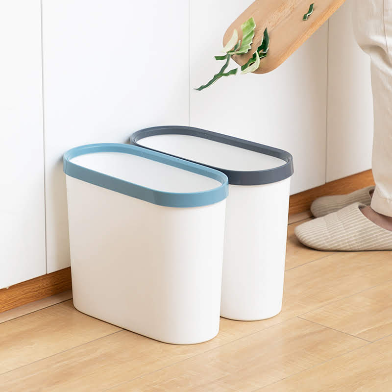 Rectangular & Sleek Narrow Trash Can Stylish